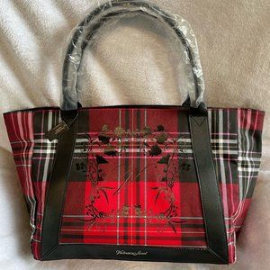 Victoria Secret Limited Edition Red Plaid Large Tote Bag